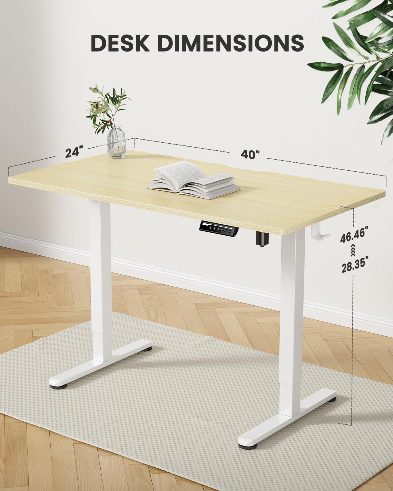 Sähköpöytä Beige 100 x 60 cm