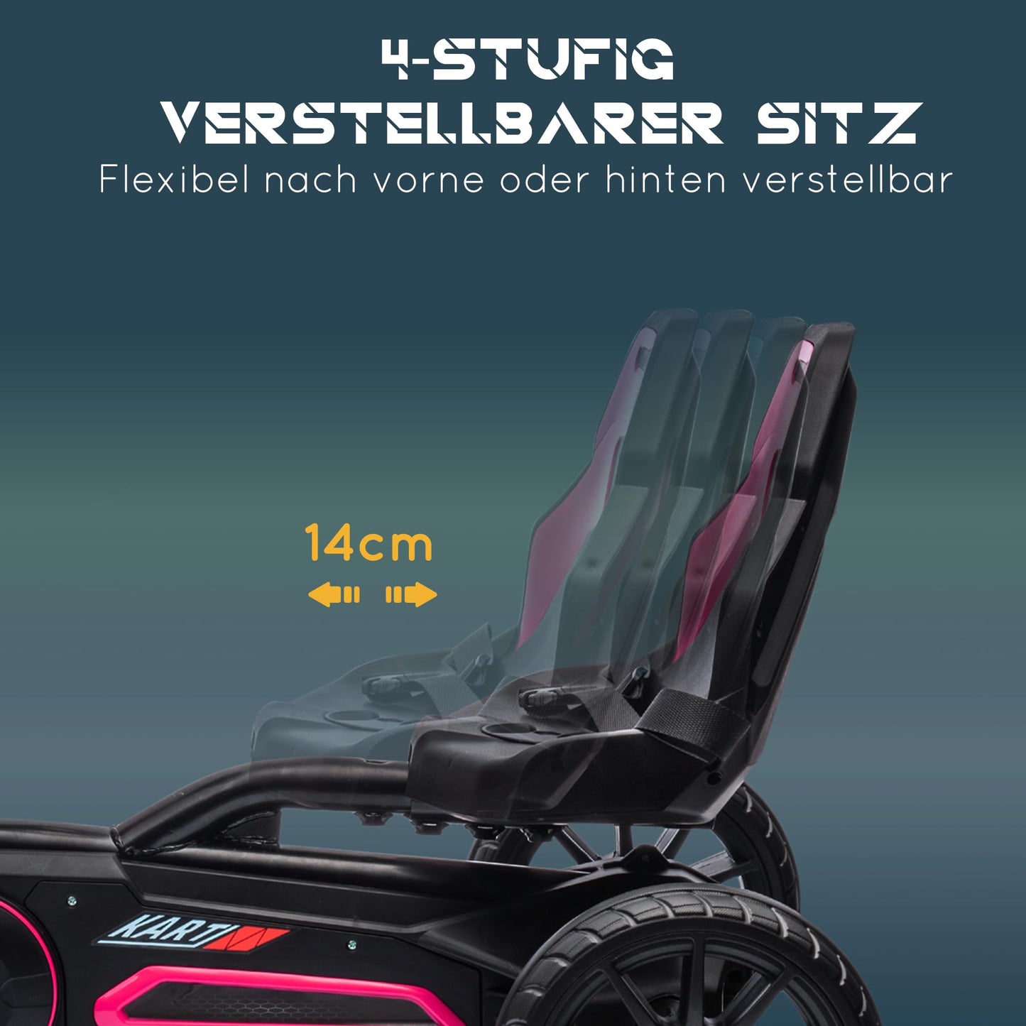 Polkuauto Gokart Rosa