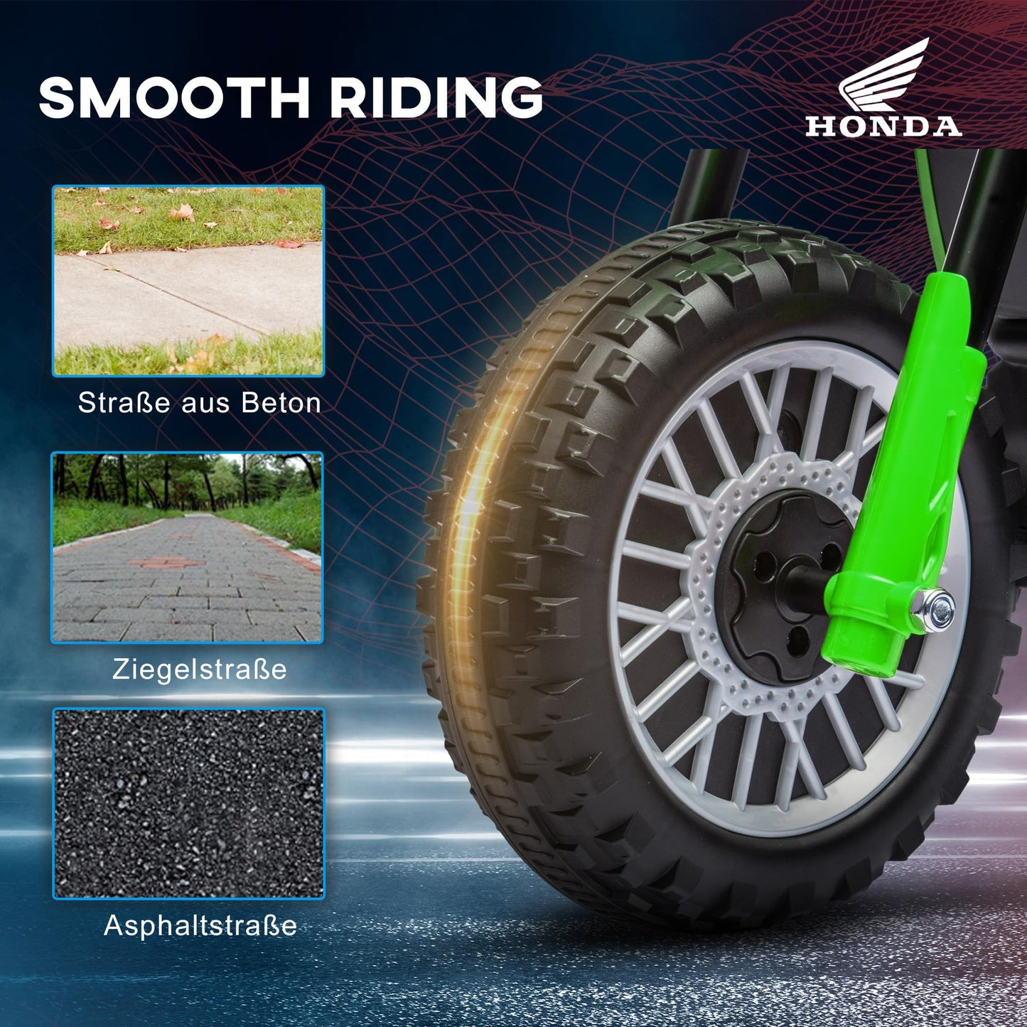 Sähkömopo HONDA 6V 3km/h Green