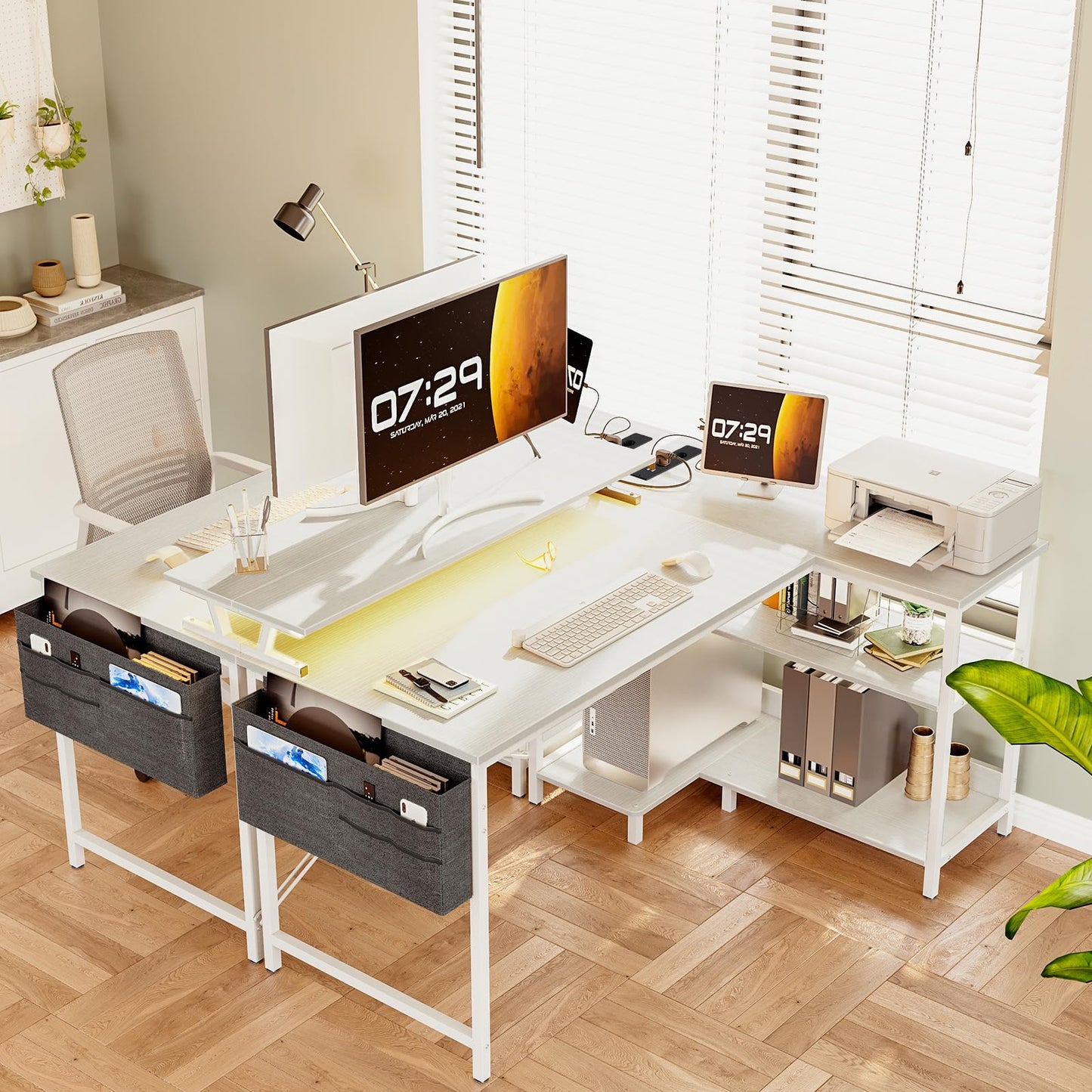 Pelipöytä Led L -Shape 120x80cm
