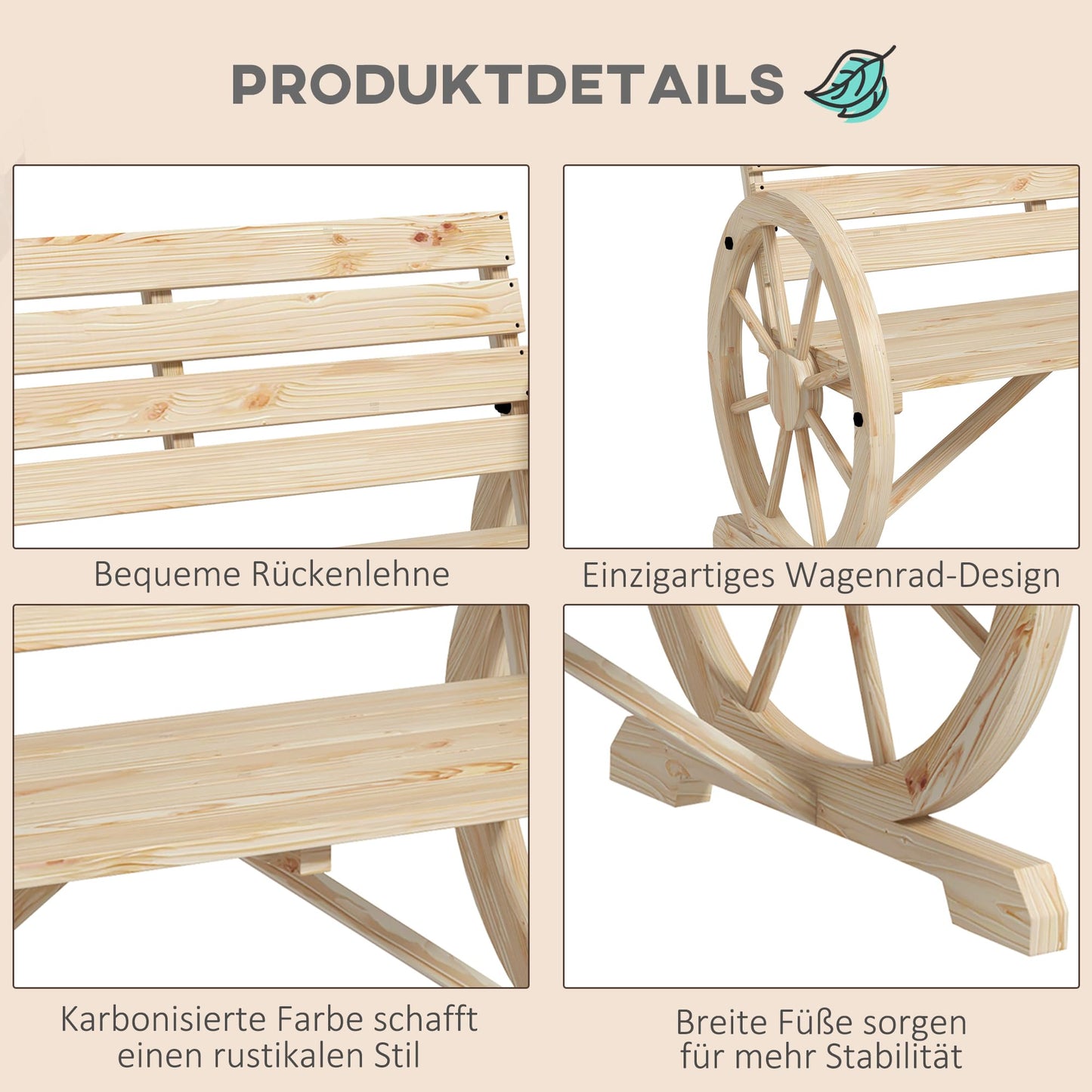 Istuinpenkki "Kärrynpyörät"