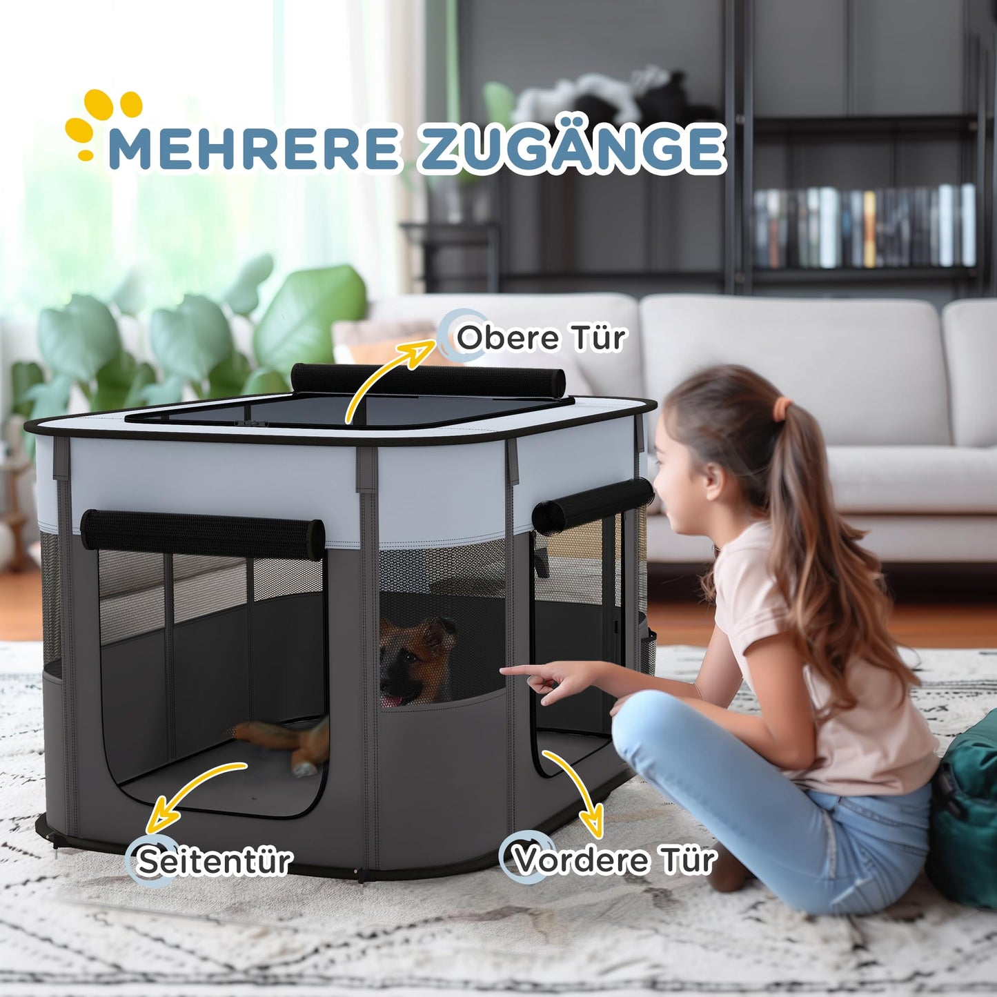 Pentuaitaus Oxford Harmaa 94 cm