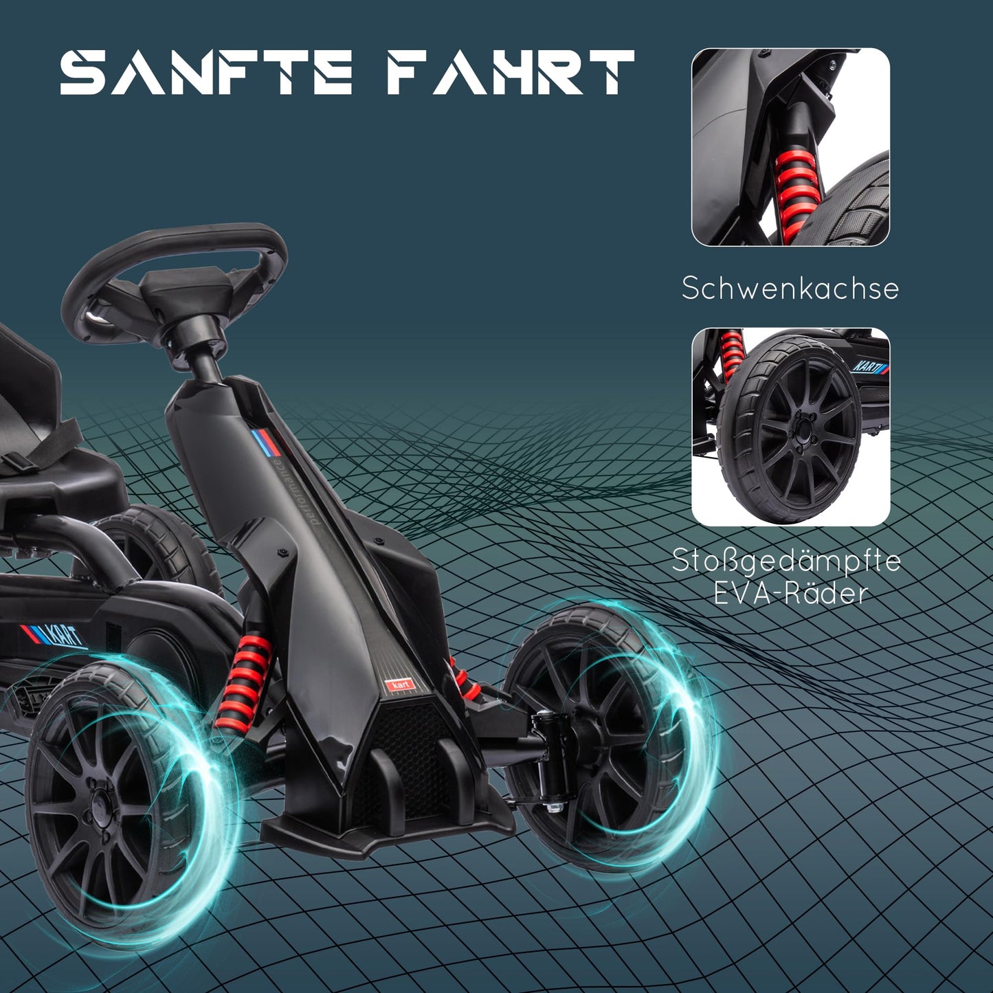 Polkuauto Gokart Musta