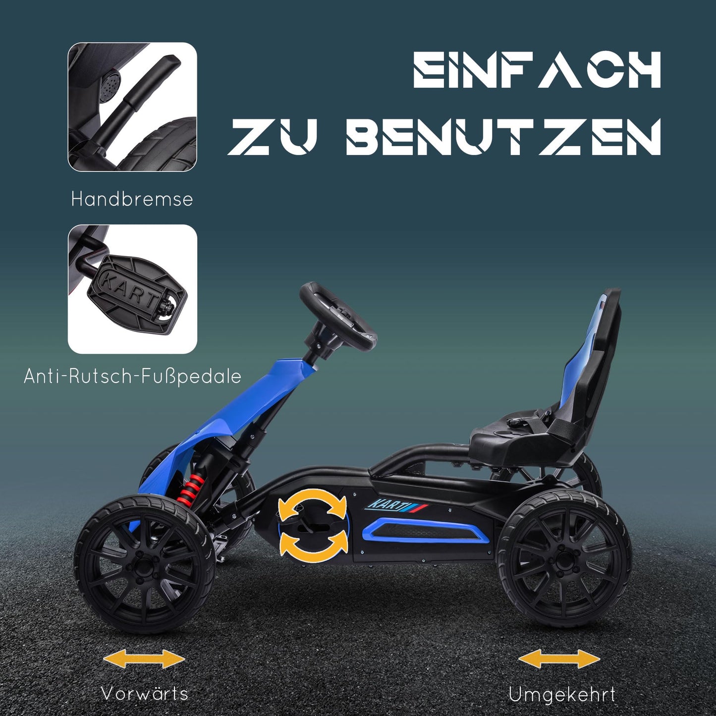 Polkuauto Gokart Sininen