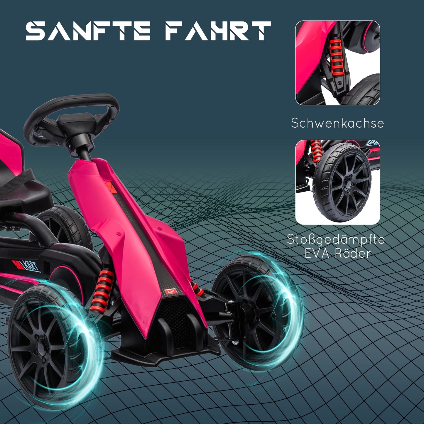 Polkuauto Gokart Rosa