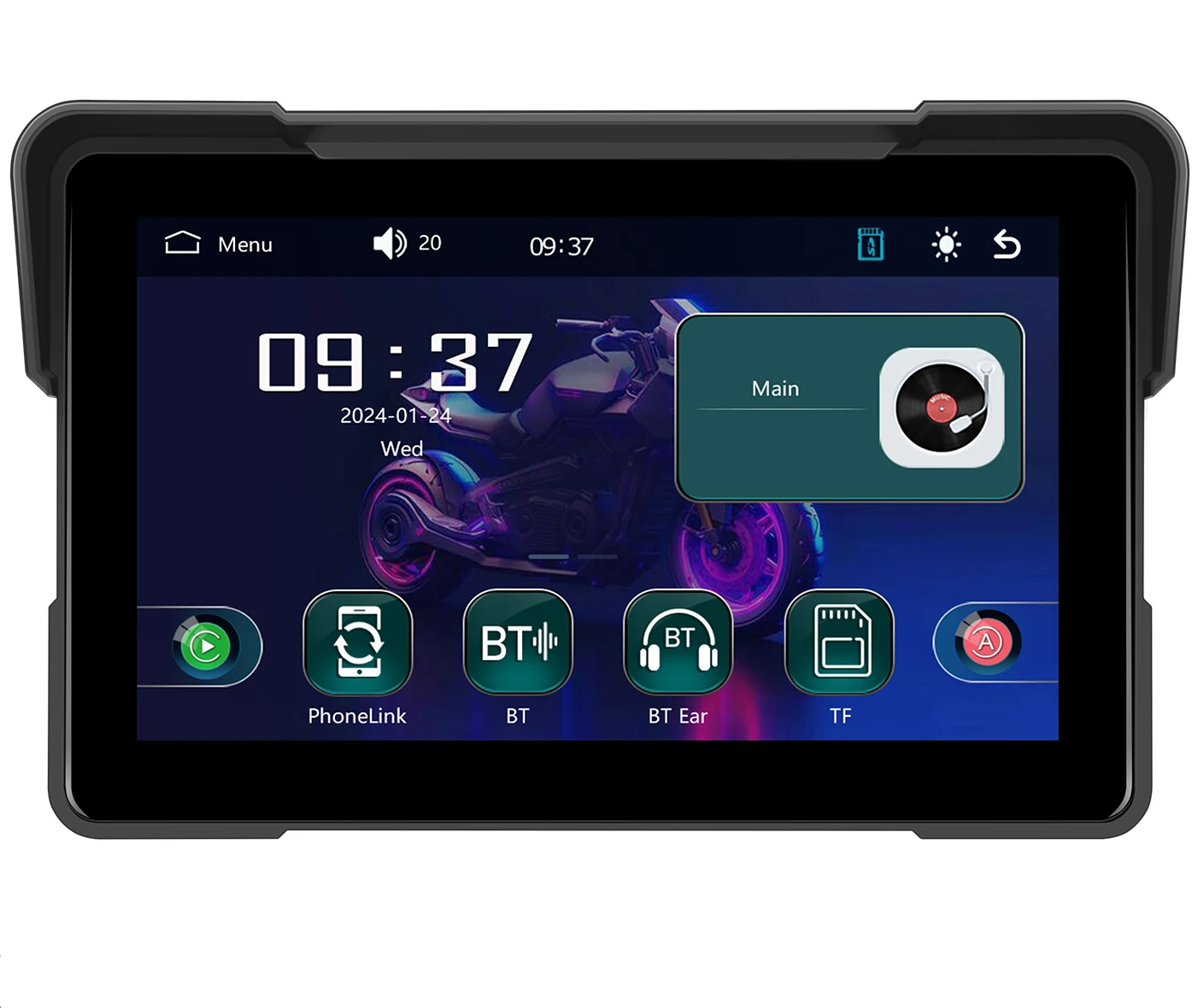 Moottoripyörän Carplay GPS