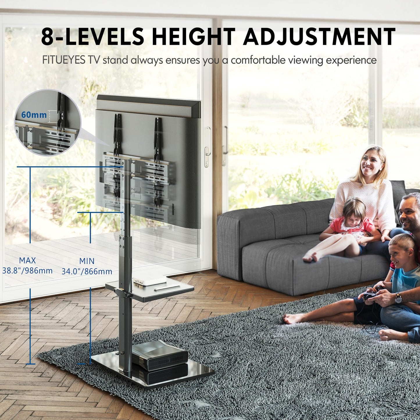 TV -lattiajalusta 32"-60" 30kg