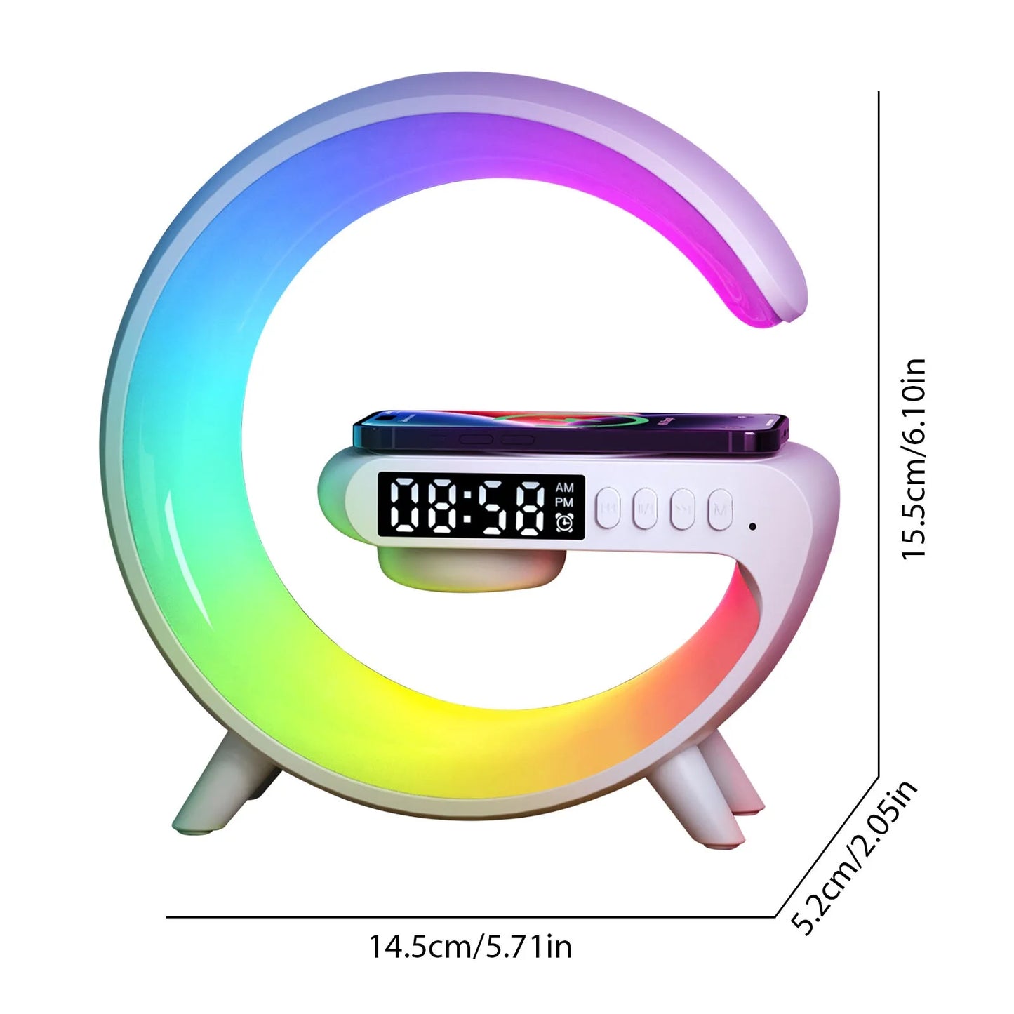 Yövalolamppu herätyskello RGB