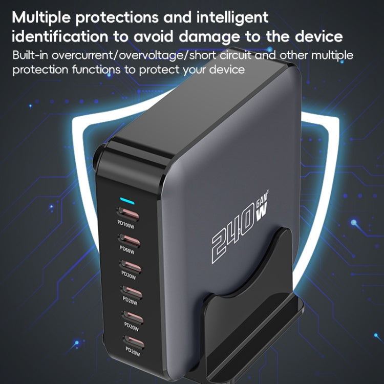 Latausasema USB-C 240W 6-Porttia