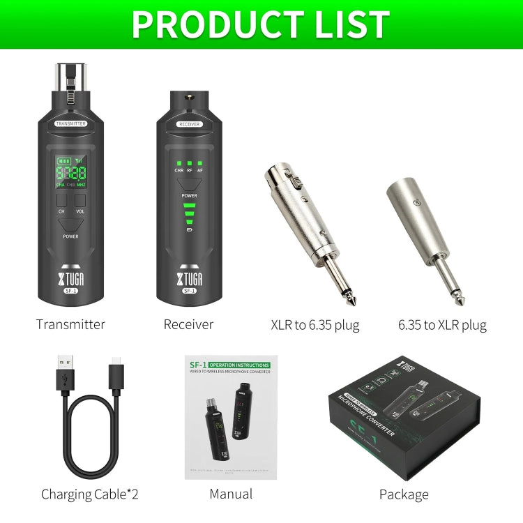 XTUGA Wireless XLR Transmitter & Receiver