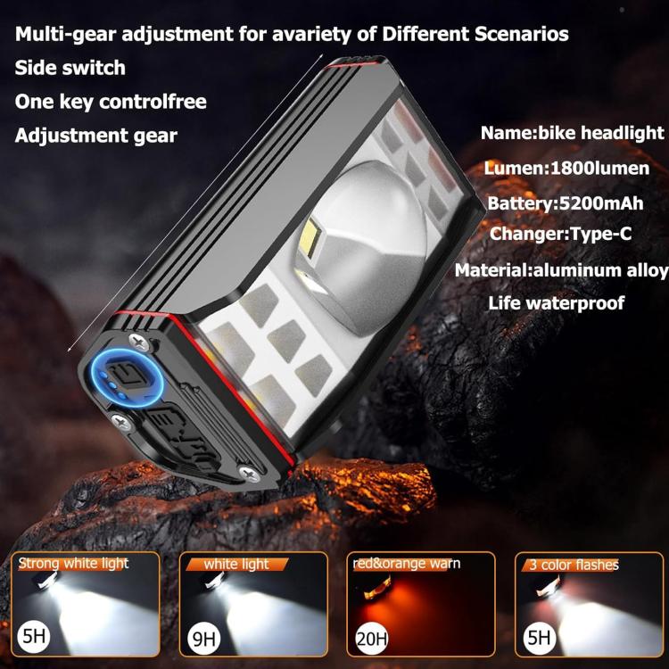 Polkupyörän Valo 2000LM Super LED
