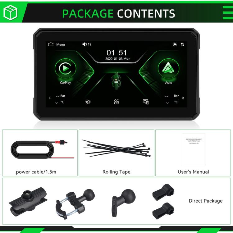 Moottoripyörän CarPlay and Android Auto