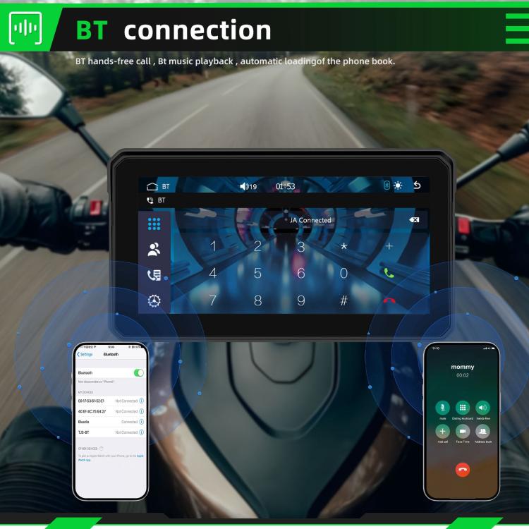Moottoripyörän CarPlay and Android Auto