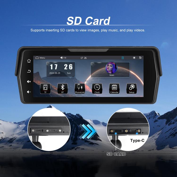 Moottoripyörän CarPlay Android Auto