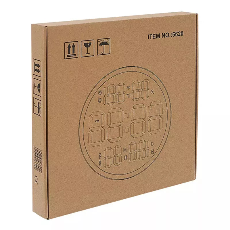 Seinäkello Iso Led pyöreä 30 cm