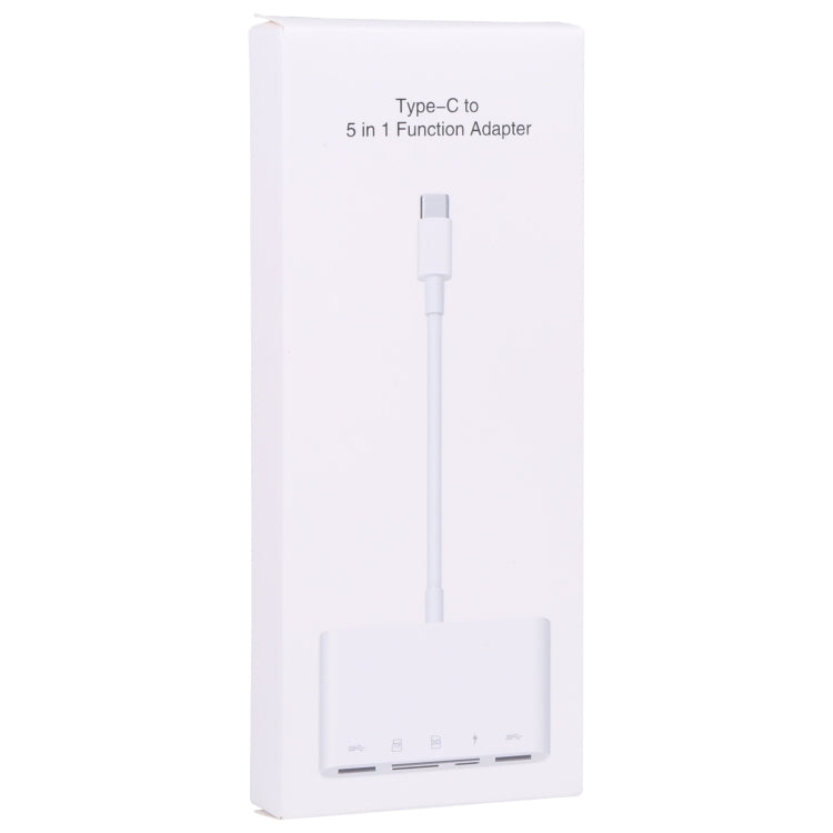 5 in 1 USB-C Male to SD / TF / 2xUSB / Type-C