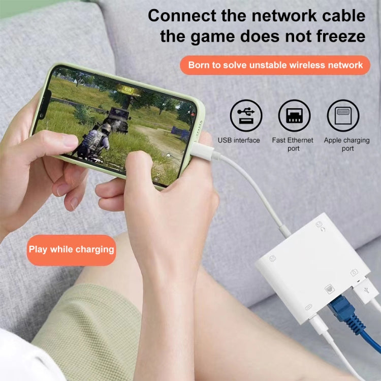5 in 1 USB3.0 / RJ45 / 3.5mm Adapter