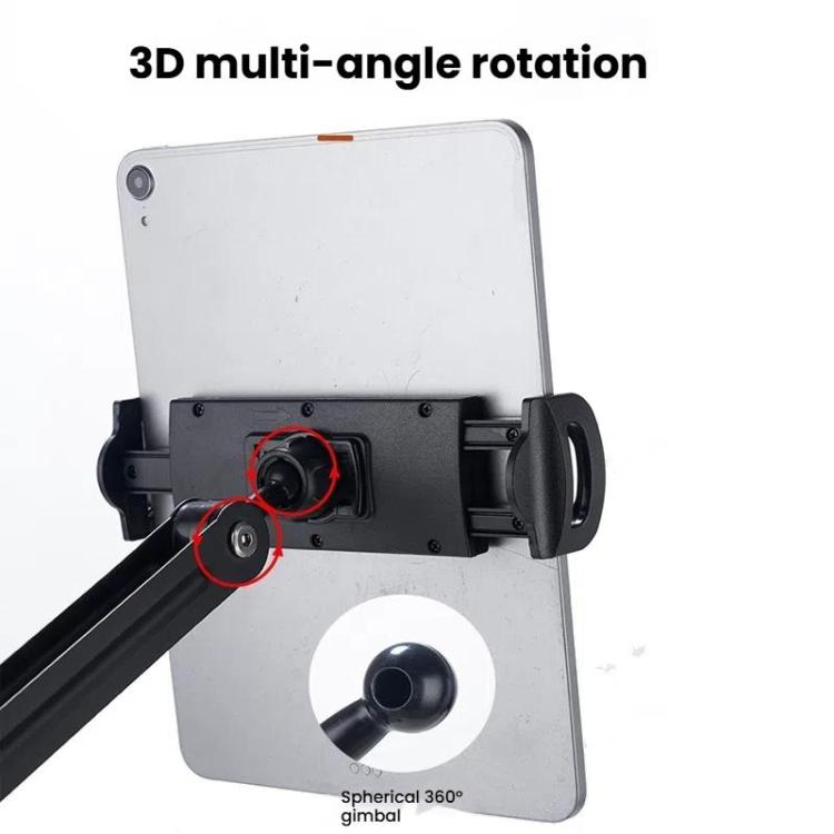 Long Arm Articulated Wall Mount Tablet Holder Adjustable Phone Mount with Detachable Base