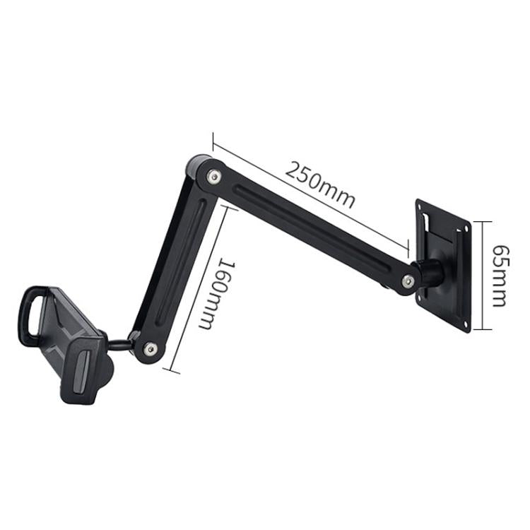 Long Arm Articulated Wall Mount Tablet Holder Adjustable Phone Mount with Detachable Base