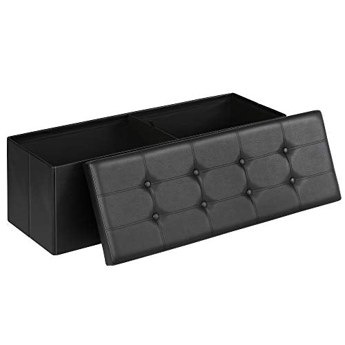 Istuinpenkki PU-nahka 110 cm musta