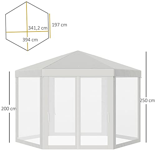 Paviljonki hyttysverkolla 390x390x250 cm