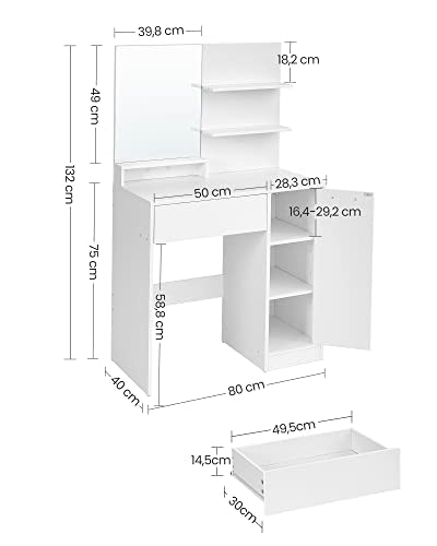 Peilipöytä 80 cm