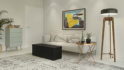 Istuinpenkki PU-nahka 110 cm musta