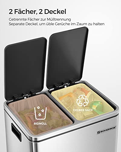 Roskakori polkimella 2 x 15 L