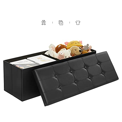 Istuinpenkki PU-nahka 110 cm musta