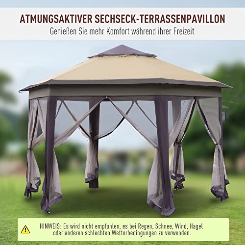 Paviljonki 400 x 400 cm Pop-Up 6-seinää