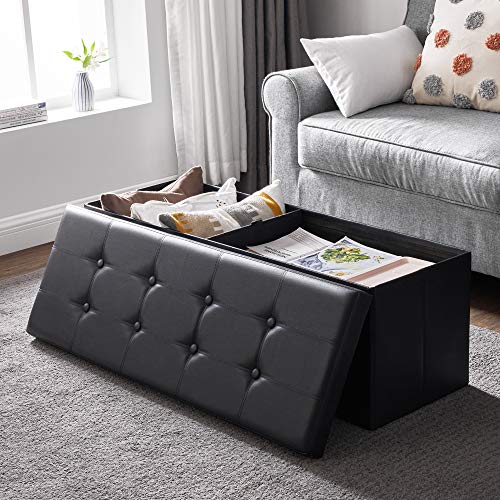 Istuinpenkki PU-nahka 110 cm musta