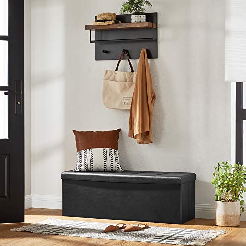 Istuinpenkki PU-nahka 110 cm musta