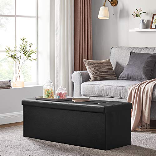 Istuinpenkki PU-nahka 110 cm musta