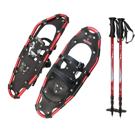 Lumikengät 25" sauvoilla 110 kg