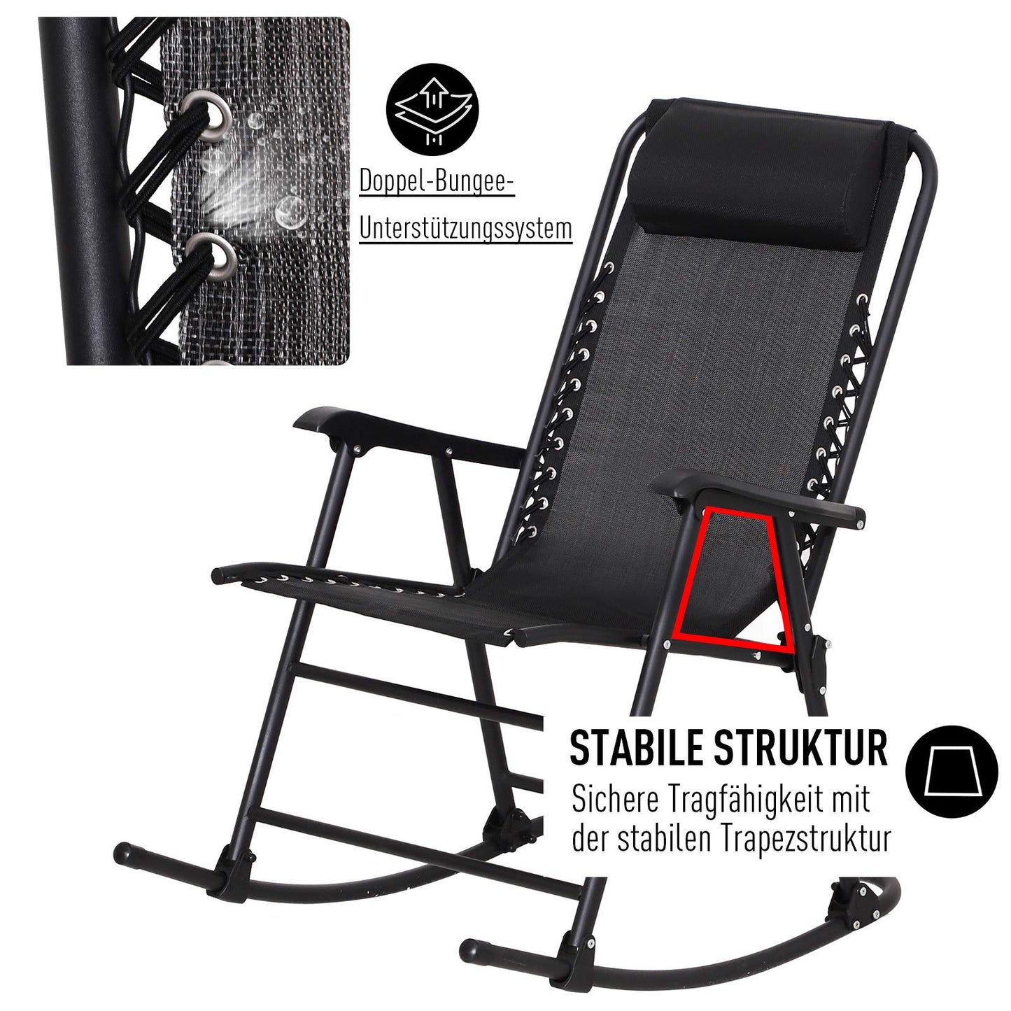 Keinutuoli Rocker Taitettava 120 kg