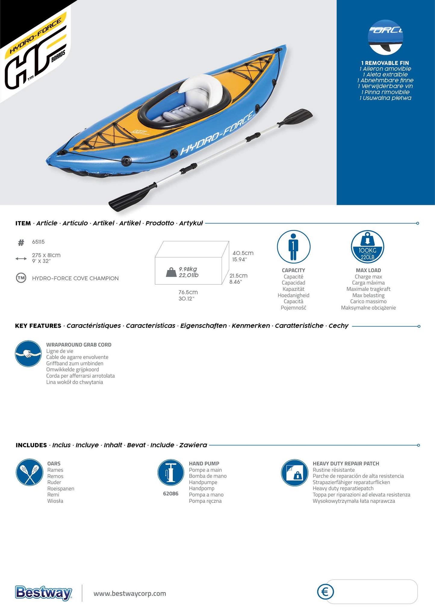 Bestway Hydro-Force™ Kajakki 275 cm