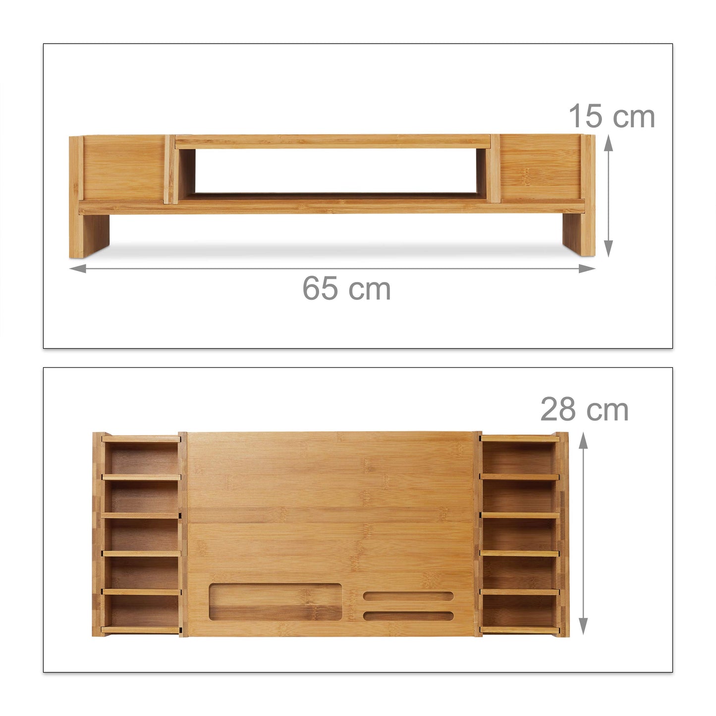 Monitorikoroke lokeroilla 15x65x28 cm