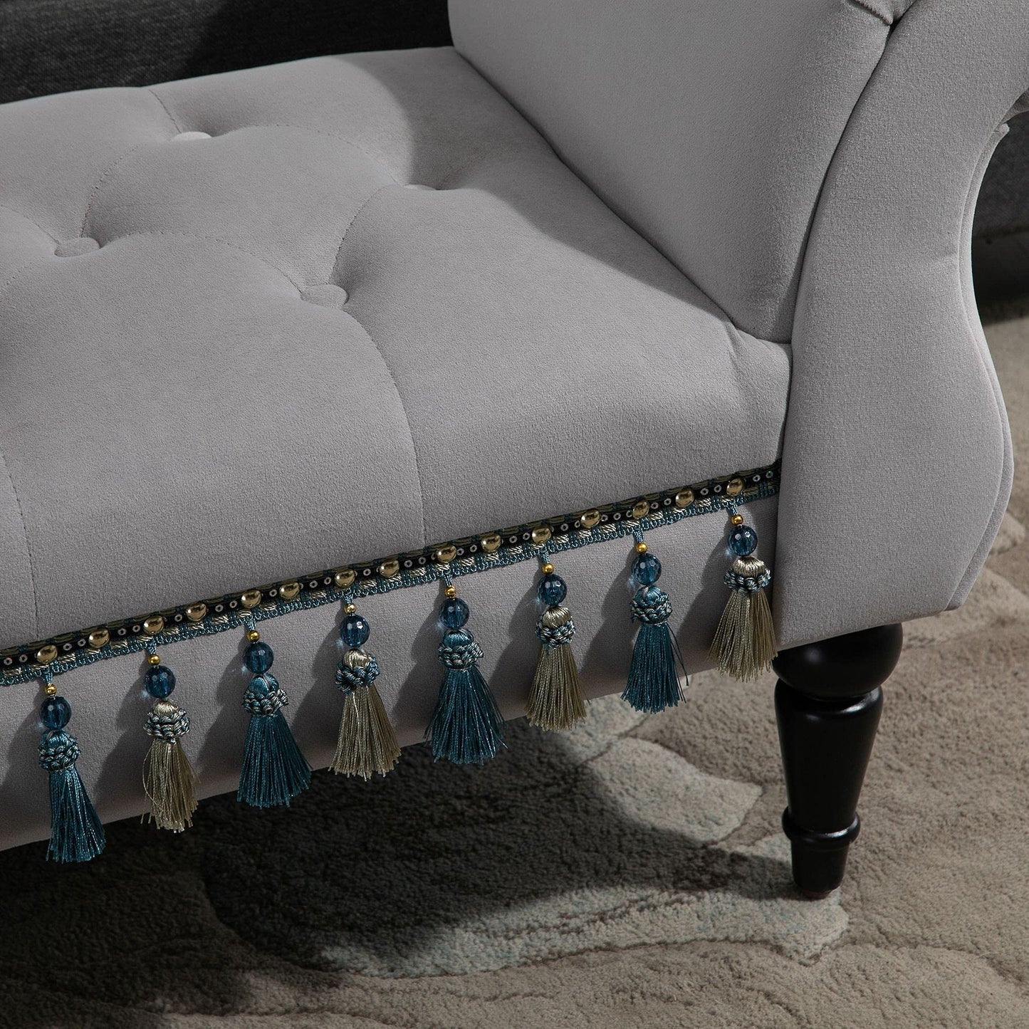 Luxus istuinpenkki Vintage 117 cm 150 kg Lightgrey