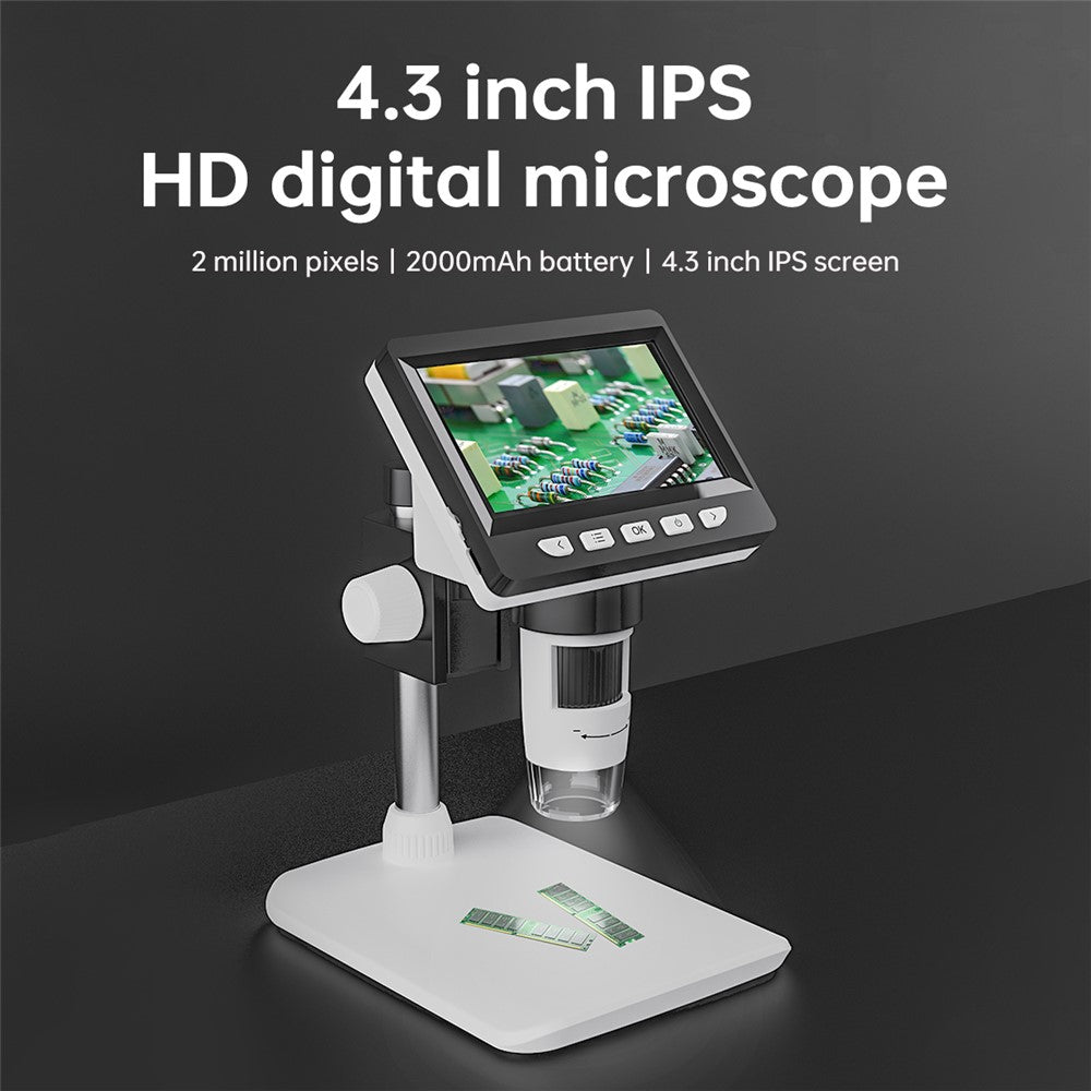 Mikroskooppi 1000X 4.3-inch Led LCD