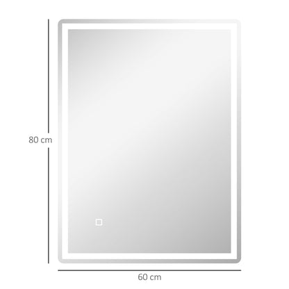 Kylpyhuonepeili  80 x 60 cm Led Memory