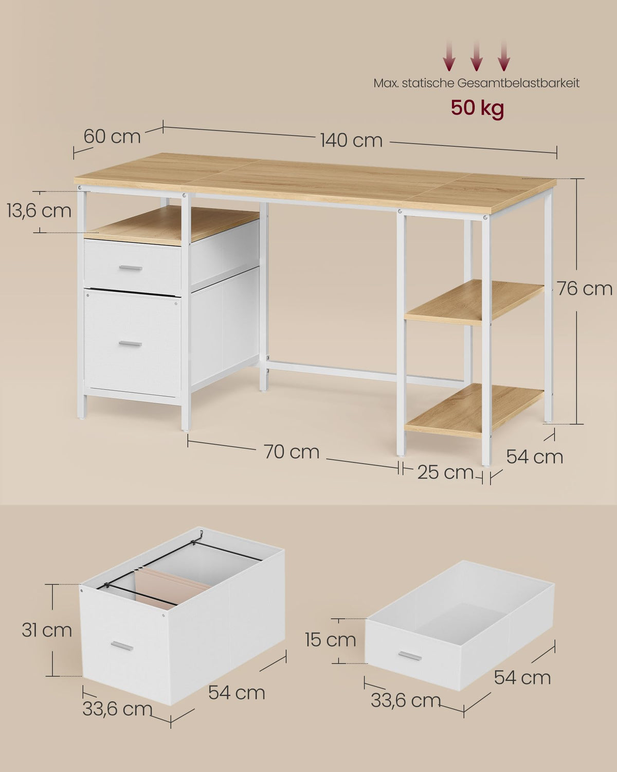 Kirjoituspöytä 2 Laatikolla