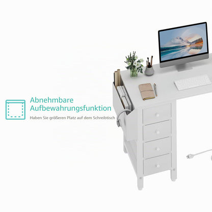 Kirjoituspöytä AC/USB L-Shape 120X50 cm