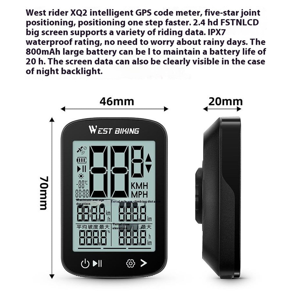 Polkupyörän mittari GPS
