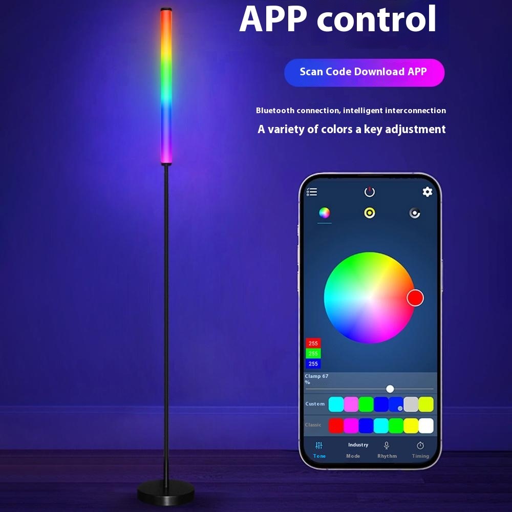 Lattialamppu RGB 163 CM
