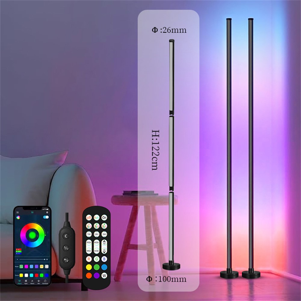 Lattialamppu RGB 122 Cm 2 Kpl