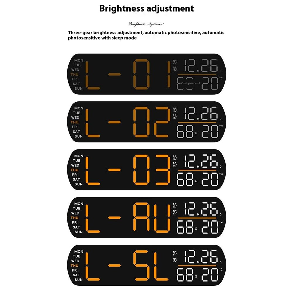 Pöytäkello LED 26 cm