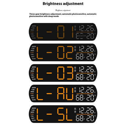 Pöytäkello LED 26 cm