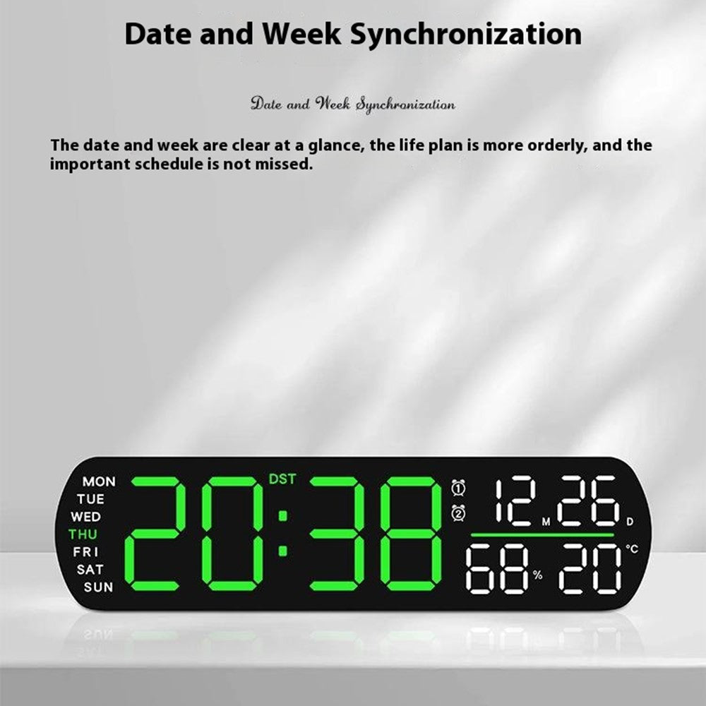 Pöytäkello LED 26 cm