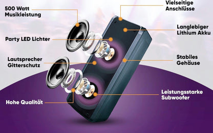 Kannettava Langaton Kaiutin 500 Watt