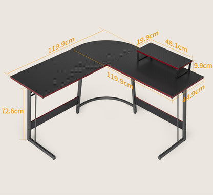 Työpöytä L-Shape Carbon BLC 120 x 120 cm